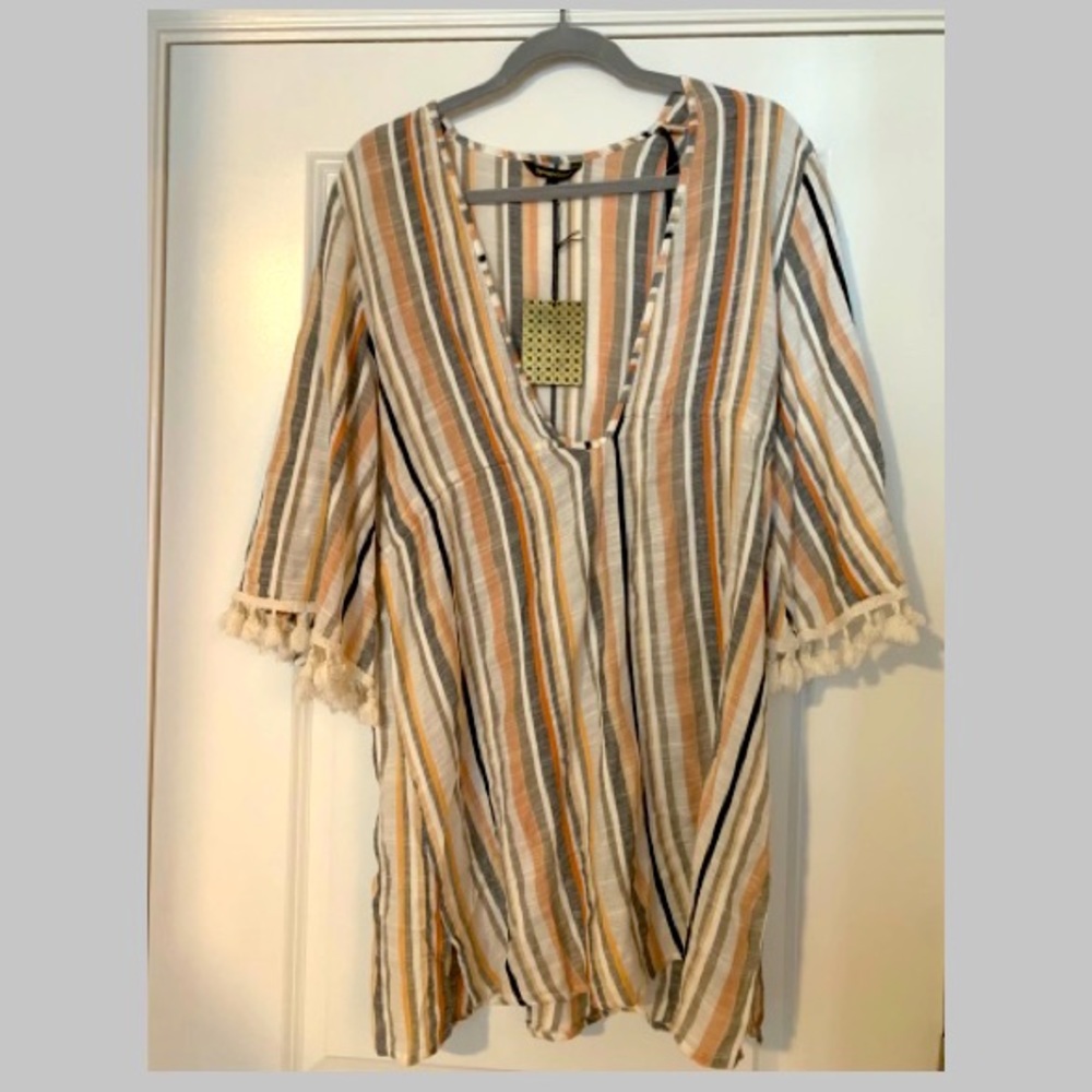 Striped Swim cover up